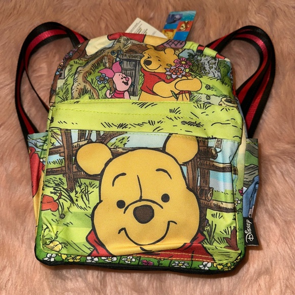 Disney Handbags - Disney Winnie the Pooh Kids Backpack - Green and Red